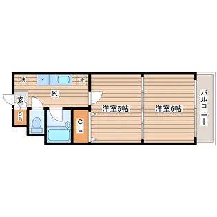 ロイヤルアネックス連坊【5階】の間取り