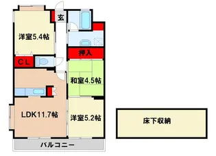 グランドラヴィン天拝【1階】の間取り