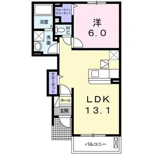 メゾン・プロムナードD【1階】の間取り