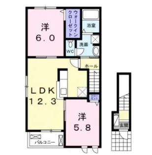 アクティフ笹賀【2階】の間取り