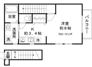 ベルコート朝霞【2階】の間取り