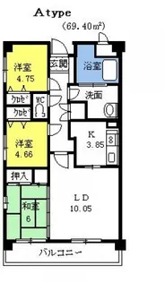 マルクエクセラン【3階】の間取り