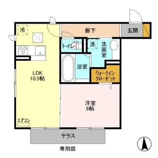 アイビーコートT【1階】の間取り