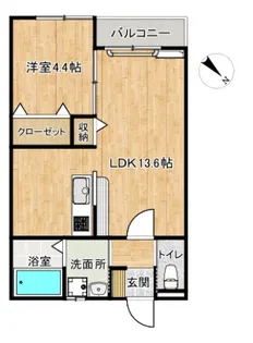 シャンテ広田【2階】の間取り