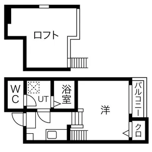 ステータス名駅西【2階】の間取り