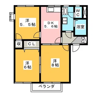 フレグランス桃1【2階】の間取り