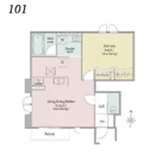 Windsor Court North【1階】の間取り