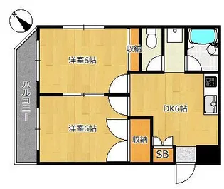 レジデンス淡島【3階】の間取り