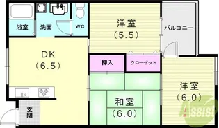 白川台グリーンハイツ【3階】の間取り