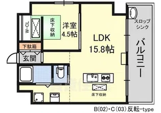 HAN-MOCK【4階】の間取り