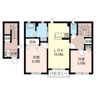 ローズ【2階】の間取り
