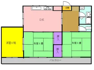 コーポ八坂野【3階】の間取り