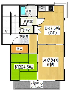 宮城県仙台市青葉区桜ケ丘7【アパート】の間取り