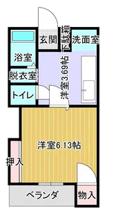 ハピネスルーム1【1階】の間取り