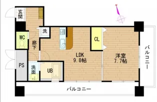 グラビスコート紙屋町【11階】の間取り