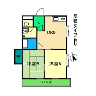 ハイネスぶどうの木【1階】の間取り