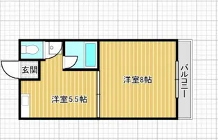 1DKの間取り画像