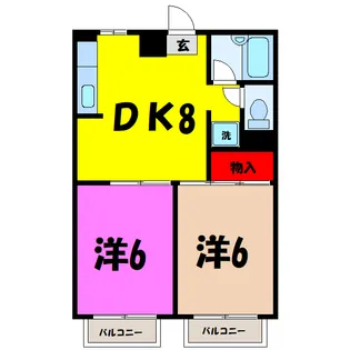 レジデンス三沢【1階】の間取り