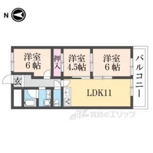 ライゼックス長浜1【2階】の間取り