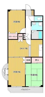 レジデンスシュドー【5階】の間取り