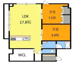 ベンハウス西側緑道公園【3階】の間取り