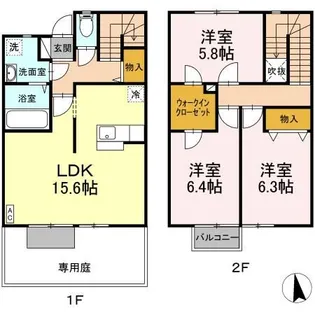福島県郡山市八山田西4【一戸建】の間取り