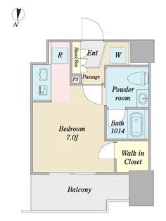 プレミアムフラット横濱上大岡【5階】の間取り