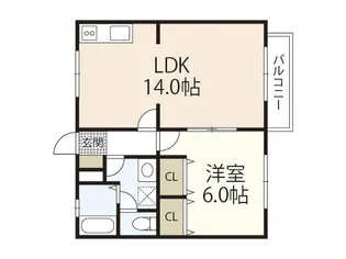 モン・ディマンシュ【2階】の間取り