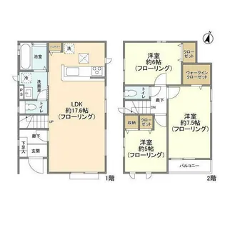 神奈川県平塚市立野町【一戸建】の間取り