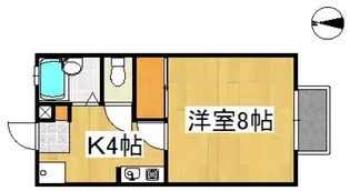 岡山県倉敷市沖【アパート】の間取り