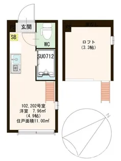 東京都豊島区池袋本町4【アパート】の間取り