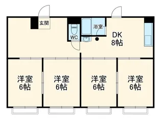 セラミックハイツ秋山【1階】の間取り