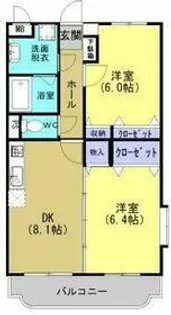 2DKの間取り画像