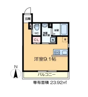 カーサ江戸川【1階】の間取り