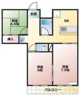 エントランスマンション【2階】の間取り