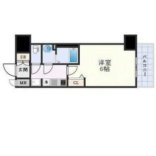 プレサンスOSAKA東中本エシデル【15階】の間取り