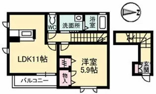 シャーメゾンナナーラ【2階】の間取り