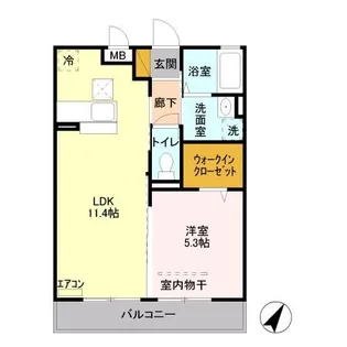 埼玉県戸田市笹目5【アパート】の間取り