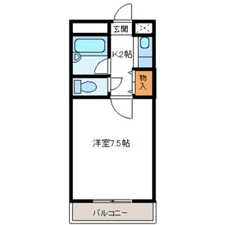 ドリーミーハイツ中里【1階】の間取り