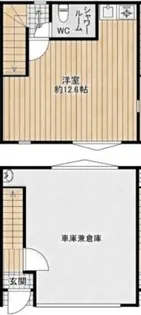 門真市小路町ガレージハウス【2階】の間取り