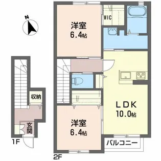 ルパルクC【2階】の間取り