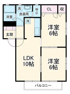 クレール湘南【1階】の間取り