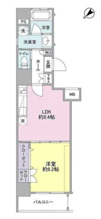 東京都中央区築地3【マンション】の間取り