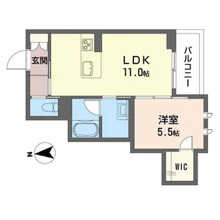 ヴィレッタ鉄砲町【2階】の間取り