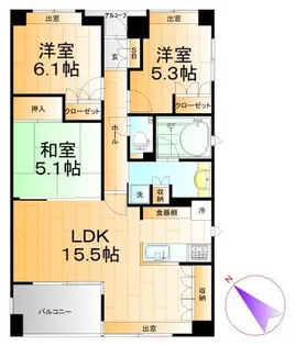 メビウスブレイン西千葉【4階】の間取り