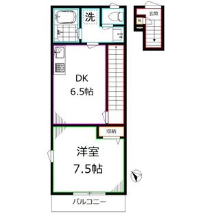 東京都国分寺市東元町3【アパート】の間取り