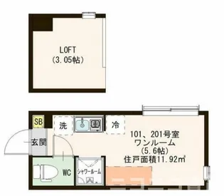 リベルタテム東長崎【2階】の間取り