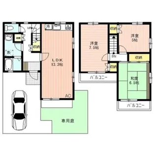 東京都日野市百草【一戸建】の間取り