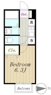 神奈川県相模原市南区東林間3【アパート】の間取り