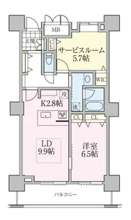 ロイヤルパークスタワー南千住【25階】の間取り